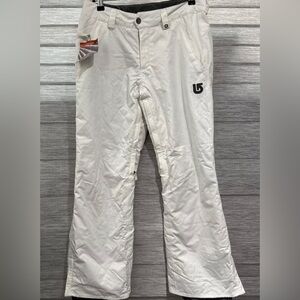 Burton Snowboard Pants Womens S White Dryride Society Snow Ski Winter Vented